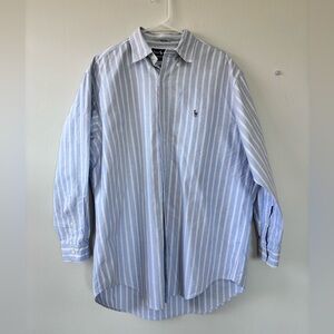 Ralph Lauren Men’s Dress Shirt Size 16 1/2 - 33 Striped Yarmouth 100% Cotton